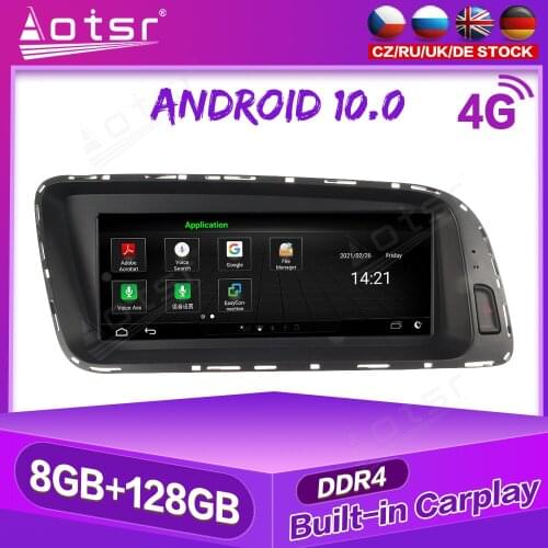 For Audi Q5 2009-2016 Android Car GPS Navigation Multimedia Player Radio 8+128G 4G LTE Wireless Carplay Auto Touch Screen Stereo