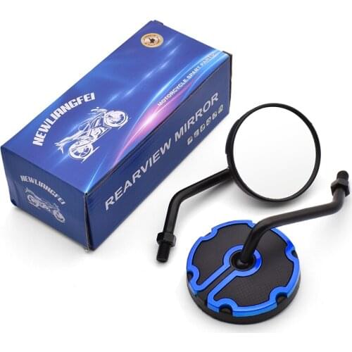 For KAWASAKI W800 Cafe ZRX1100 ZRX1100 ZX1100 ZX7R ZX9 Motorcycle Mirror Side Mirrors Rear View Mirror Universal 8/10mm