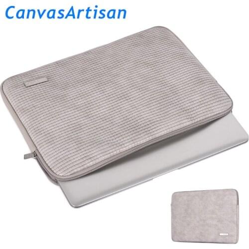 Brand CanvasArtisan Laptop Bag11,12,13,14,15,13.3,15.6, 15.4, Grid Sleeve Case For Macbook Air Pro Computer,Dropship F047