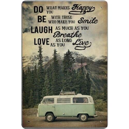 Be with Those Who Make You Smile Travel Retro Metal Tin Sign Plaque Poster Wall Decor Art Shabby Chic Gift