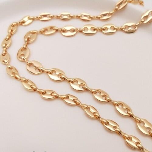 Plated 14K True Gold Filled Color Retention 5-7MM O Style Necklace Chains DIY Jewelry Making Accessories Jewellery Findings