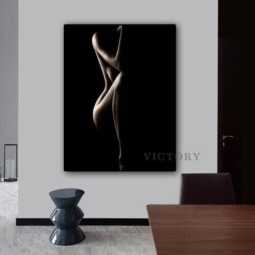 Black White Art Sexy Nude Africa Women Canvas Painting Wall Art Poster for Living Room Bedroom Modern Home Interior Decor