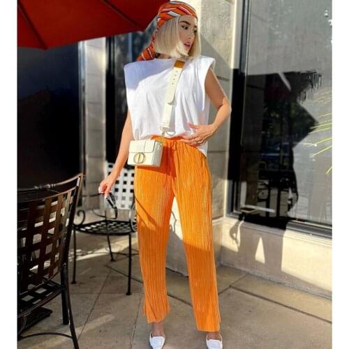 CHURSES Women's Wide Trousers