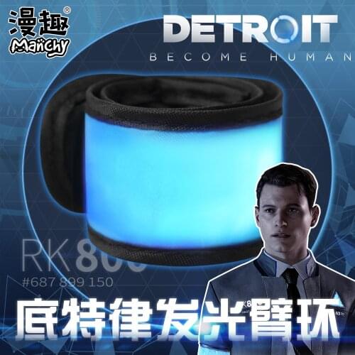 Detroit: Become Human Conner RK800 LED Lamp Armband Blue Luminous Arm Band Ring Costumes Cosplay Props New