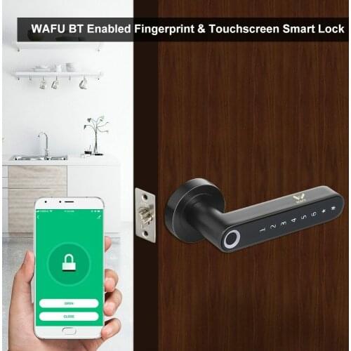 Electric Biometrics Door Lock Indoor Fingerprint Password Lock Electronic Security Smart for Indoor Wooden Door