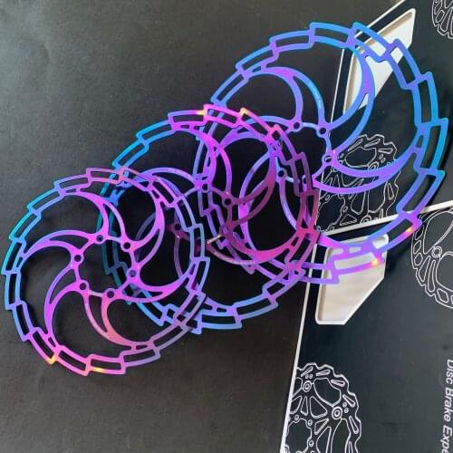 Hydraulic Disc Brake Rotors Rainbow 160mm 180mm 203mm Brake Disc Rotors With 6 Bolts For MTB Mountain Road Bike