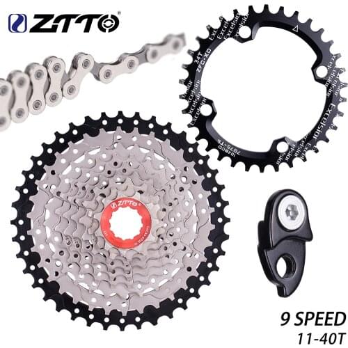 ZTTO MTB Bicycle 9 Speed Cassette 11-40T 9s Wide Ratio for Mountain Bike 9V SPROCKET k7 For m370 x5 x7 M4000 M430 HG Compatible