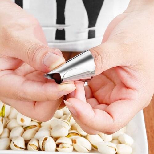 Kitchen Peeling Edamame Artifact Vegetable Cutting Hand Guard Stainless Steel Anti-cutting Hand Iron Nail Cover Vegetable Tools