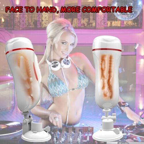 Masturbation Sex Toy Male Masturbator Vibrate Double Hole Hands-free Airplane Cup Delay Exercise Masturbator -40