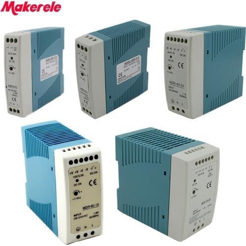 Mini Size Din Rail power supply 12/24V ac dc switching Power Supply 10W 20W 40W 60W 100W with Ce Approv for led driver