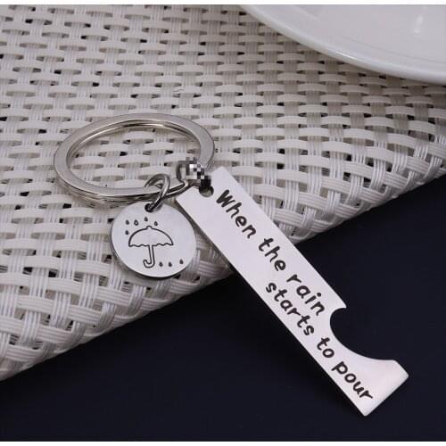 Fashion Originality Stainless Steel Key Chains for Mother Father Best Creative Birthday Gifts Fashion Key Ring Jewelry Gifts