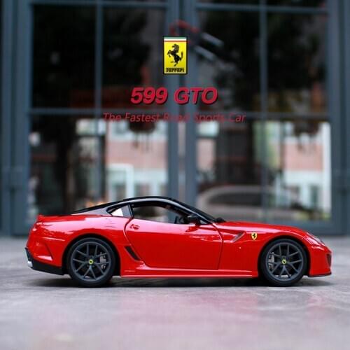Bburago 1:24 Ferrari 599 GTO Car Model Die-casting Metal Model Children Toy Boyfriend Gift Simulated Alloy Car Collection