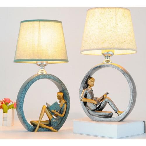 Modern Table Lamp Bedroom Bedside Desk Lamps Reading Girl Guitar Boy Stand Light Fixtures Home Decor Living Room Night Lighting