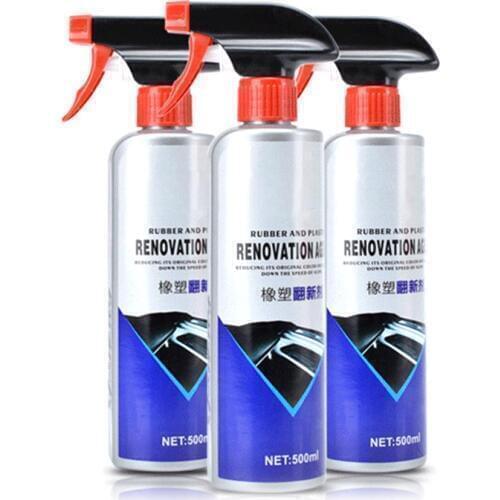 New 1pc 500ml Rubber Plastic Scratch Repair Refurbishing Agent Car Glazing Curing Coating Center Console Bumper Body Door Panel