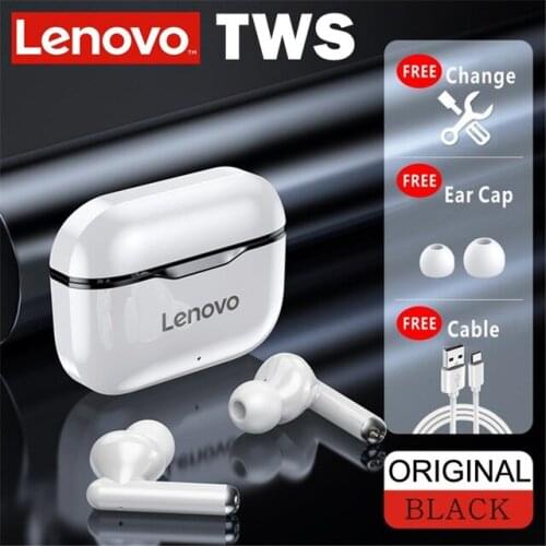 New Original Lenovo LP1, TWS, Wireless Earphone 300mAH Bluetooth 5.0 Dual Stereo Noise Reduction Bass Touch Control Long Standby