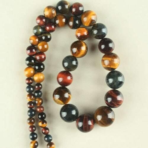 New fashion charming Natural Tigers Eye stone Round Beads Pendant strand chain Necklace for women choker jewelry 18inc BV84