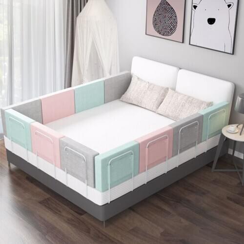 Newborn Baby Bed Fence Adjustable Bed Barrier Fence Safety Guardrail Home Playpen on Bed Crib Rails 0-6 Years Toddlers Bed Rail