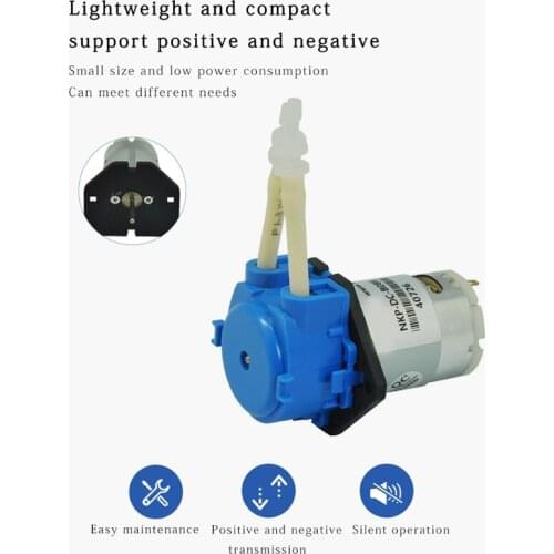 Peristaltic Pump 12V/24V Long Service Life Peristaltic Dosing Pump for Aquarium DIY Lab Analytical High Pressure Pump