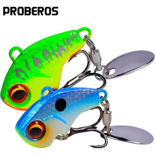 PROBEROS 1PCS VIB Crankbait Fishing Lures 6-10-15-21-28g Metal Spoon Jigging Spinner Baits for Bass Pike Trout Pesca Tackle