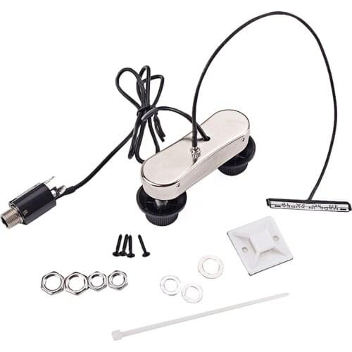 Durable Pickup Transducer Bridge Set with Tone Volume Knob for Electric Guitar Spare Parts High Output