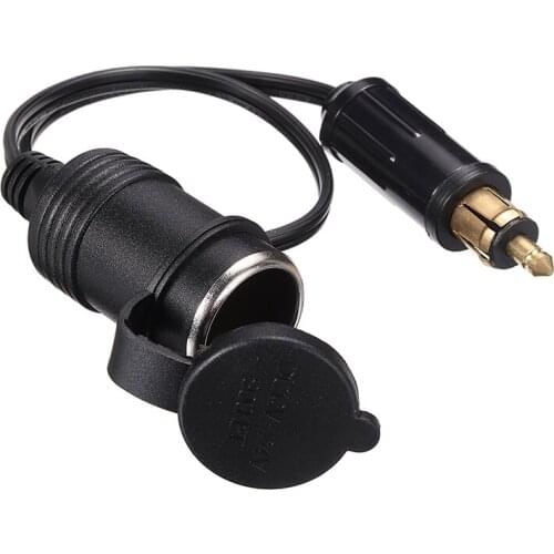 1pc 30cm Car Auto European Standard DIN Charging Socket Plug Cigarette Lighter 5V 8A Max With Dust Cover Tool