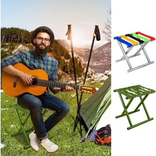 Stainless Steel Fishing Chair Folding Stool Portable New Style Outdoor Camping Super Strong Folding Stool Fishing Heavy Portable