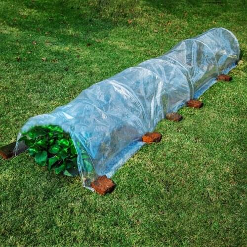 Room Temperature Shed Sunroom Kit Tunnel Greenhouse Garden Hoops Gardening Tools Transparent Arched 5M Keep Warm Thermo Shelf