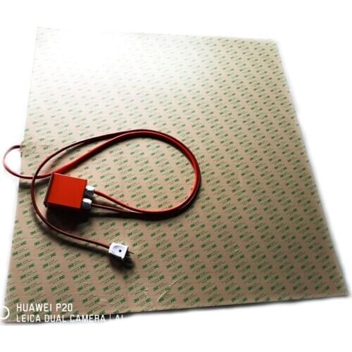 240V 2000W 800*800*1.5mm Silicone Pad Heater for 3d printer adhesive digital thermostat on wire 1000mm lead wire