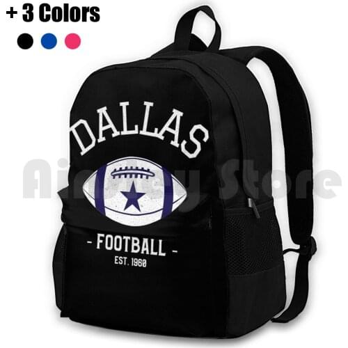 Vintage Dallas Football Sports Team Gift Outdoor Hiking Backpack Riding Climbing Sports Bag Dallas Football Cowboys