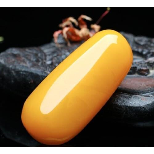 Yunnan Yellow Dragon Jade original stone handle chicken oil yellow jade pendant yellow dragon jade original stone pendant