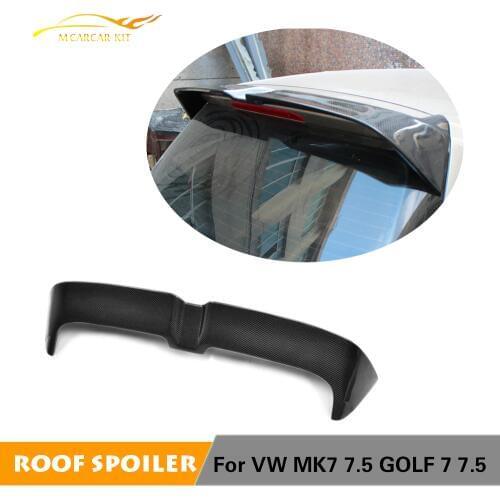 Rear Roof Spoiler Wing for Volkswagen VW Golf 7 VII MK7 Standard 2014 - 2019 Carbon Fiber / FRP Black Window Wing