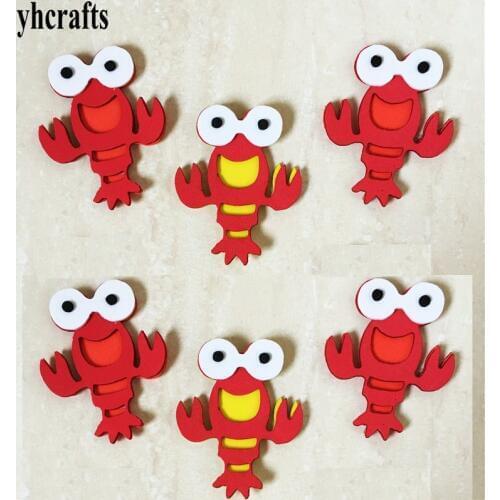 1bag/LOT Color Lobster fish rabbit butterfly ladybug EVA foam shape without stickers Craft activity kit Kindergarten diy toysOEM