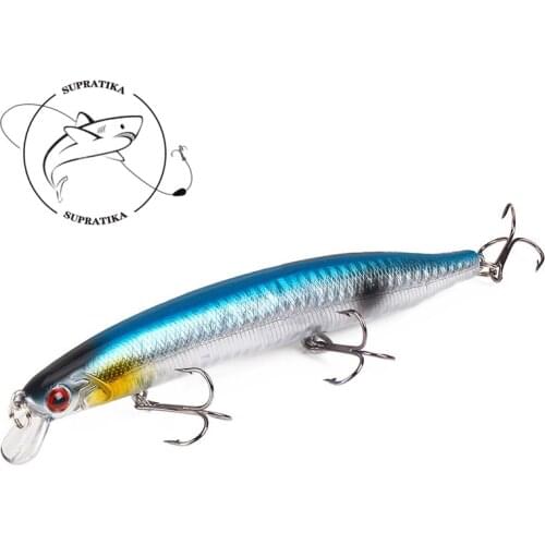 1Piece 13.5cm 19.1g 3D Eyes Floating Artificial Minnow Lure With 3 Treble Hooks For Sea Fishing Hair Bait Fishing Tackle Pesca