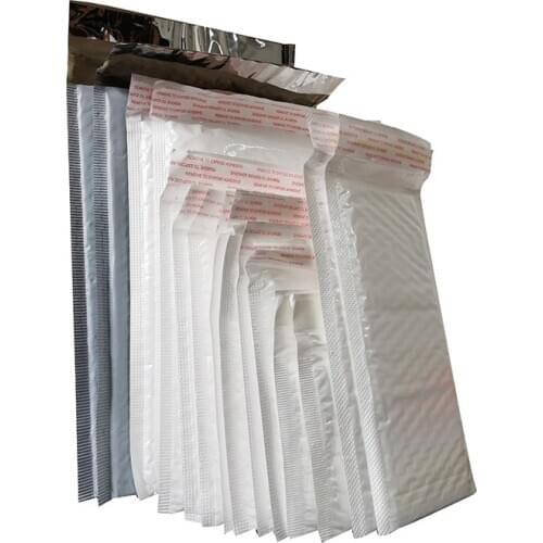 100 Pcs Of Different Specifications White Bag Foam Envelope Foam Foil Office Packaging Envelope Moistureproof Vibration Bag