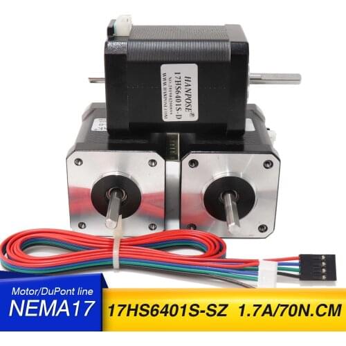 Double shaft 4-lead NEMA 17 Stepper motor 1.8A 73N.cm 60MM length 17HS6401S motor for 3D printer