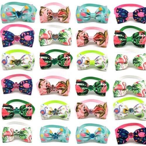 50pcs Mixed Styles Pet Puppy Dog Cat Bow Ties Bowties Dog Collar Necktie Bow Ties Dog Grooming Accessories Pet Supplies
