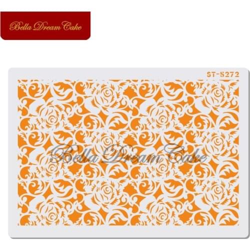 Abstract Rose Design Cake Stencil Cake Tool Layering Plastic Painting Stencils For DIY Scrapbooking Art Drawing Stencil Template