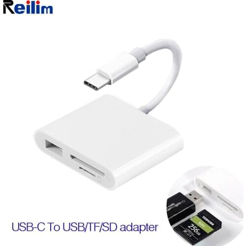 OTG USB C TO 3.0 USB Camera adapter Type c to SD TF Card reader converter kit Cable For iPad Pro Android cellphone laptop