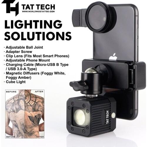 Free Shipping Tattoo Light Kit Phone Accessory Let Artist Take Professional Picture Easily No Need Adjust Photograph Save Time