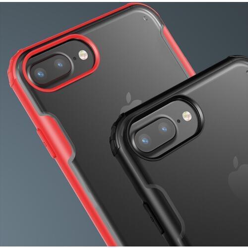 Phone Case for iPhone 8 7 Plus Case Cover Soft TPU Silicone Frame Matte Translucent PC Hard Case for iPhone 6 6S Plus Capa