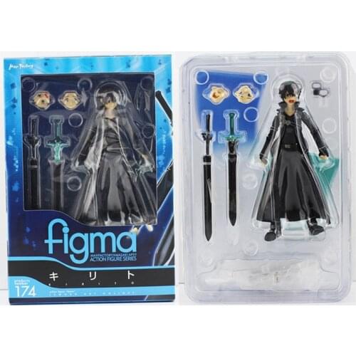 15cm Sword Art Online Action Figure Kirito Kirigaya Kazuto SAO Model Toys with Weapon