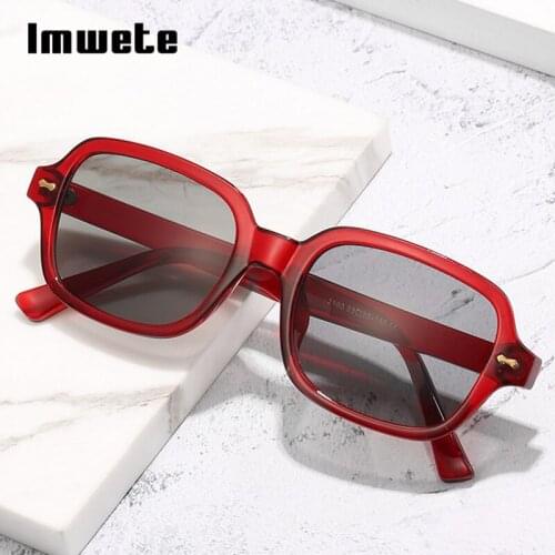Imwete Vintage Sunglasses for Women Men Square Fashion Sun Glasses Unisex Outdoor Goggles 2021 New Trend Eyeglasses
