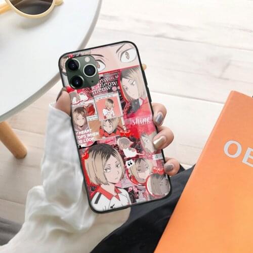 Kenma Kozume Haikyuu!! anime Soft Silicone Glass Phone Case for IPhone SE 6s 7 8 Plus X Xr Xs 11 12 Mini Pro Max Samsung