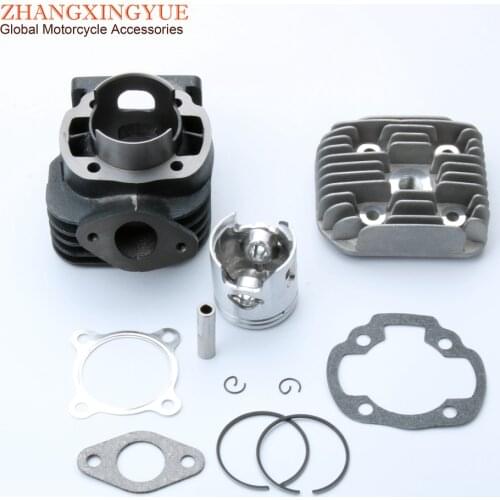 Scooter 70cc Big Bore Cylinder Kit & Head For Italjet Pista 2 Scoop 50cc AC 47mm / 10mm 2-Stroke Engine Parts