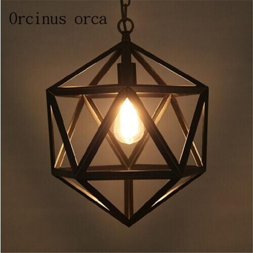 Minimalist retro style LOFT industrial warehouse diamond Chandelier