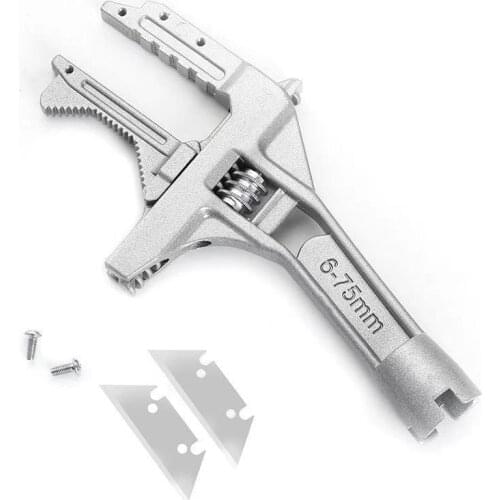 Multifunction Movable Wrench Short Handle Big Opening for Kitchen Bathroom Dismounting and Installing Spanner Include Blades