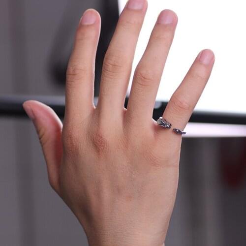 Fashion Retro Girl Bunny And Carrot Ring Zinc Alloy Opening Adjustable Korean Creative Female Jewelry Gift Direct Selling Hot