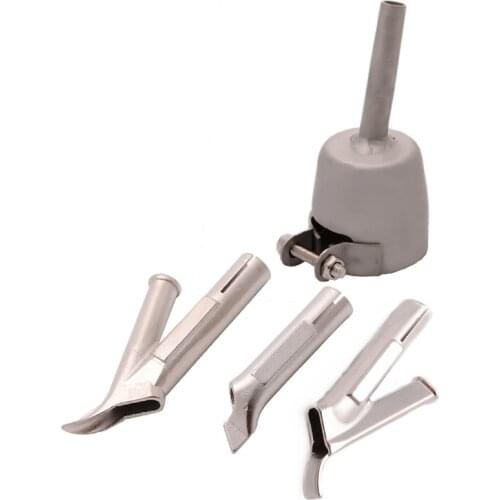 4Pcs Speed Welding Nozzle Round Triangular Welding Nozzles 5mm Welding Tip For Plastic PVC Vinyl Hot Air Gun Welding Tools