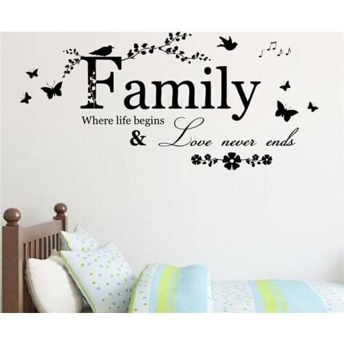 NEW Family Letter Quote Removable Vinyl Decal Art Mural Home Decor XED DIY Stickers Pads Cool Stickers Gifts