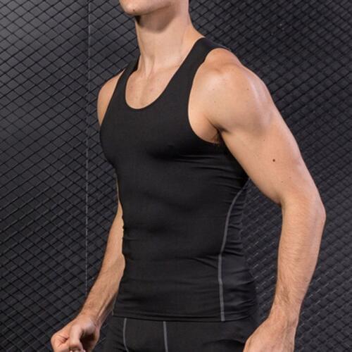 New Men Compression Base Layer Sleeveless Tank Top Quick-drying Sports Gym Under Shirt Musculation